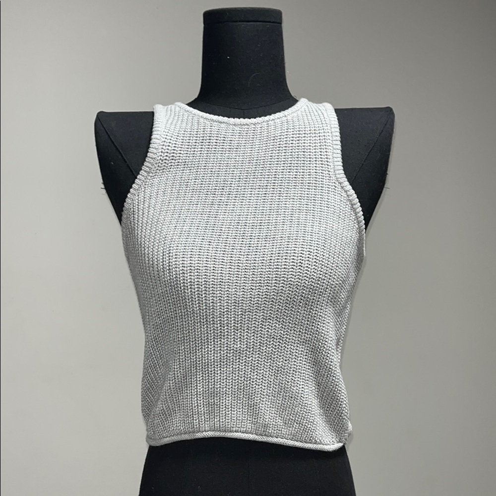 Women's Silver Knit Tank Top